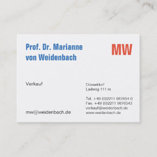Elegante, fette Typografie Visitenkarte