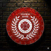 Elegante Feuerwehr-Station Red Marble White Laurel Dartscheibe