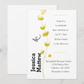 Elegante Field Blume Boho Hochzeit Einladung (Vorne/Hinten)