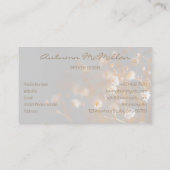 Elegante Field Blume Grau Visitenkarte (Rückseite)