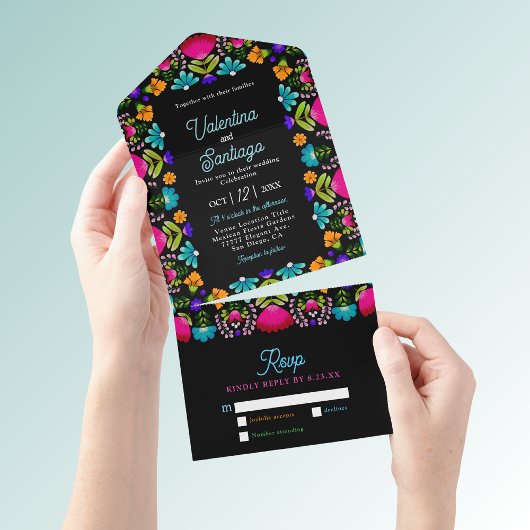 Elegante Fiesta Hochzeit Alles in einer Einladung