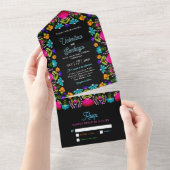 Elegante Fiesta Hochzeit Alles in einer Einladung (Abreißtisch)