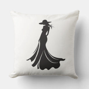 👗 elegante Figur einer Frau im Schwimmkleid Kissen
