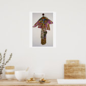 Elegante Figur mit Perlen Poster (Küche)