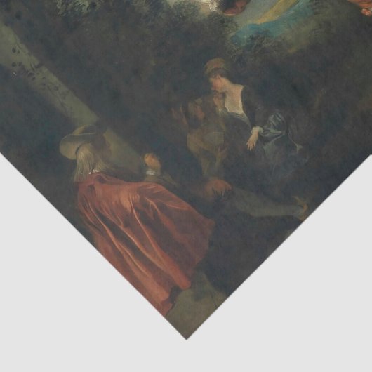 Elegante Figuren tanzen von Nicolas Lancret Seidenpapier (Ausschnitt)