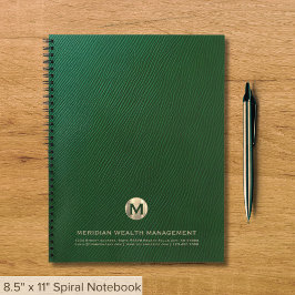 Elegante Financial Services Business Monogram Notizblock