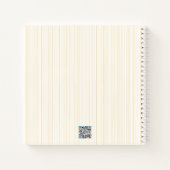 Elegante Fine Line Gold White Stripe Bullet Journa Notizblock (Rückseite)