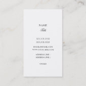 Elegante Fire Whirl Monogram Business Card Visitenkarte (Rückseite)