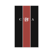 Elegante Fire Whirl Monogram Business Card