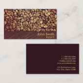 Elegante Firewood Baker Business Card Visitenkarte (Vorne/Hinten)