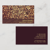 Elegante Firewood Landscaping Business Card Visitenkarte (Vorne/Hinten)