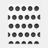 elegante Firma Custom Black Logo Fleecedecke (Vorderseite)