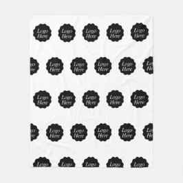 elegante Firma Custom Black Logo Fleecedecke