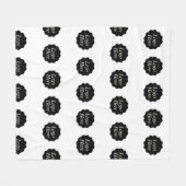 elegante Firma Custom Black Logo Fleecedecke (Vorderseite (Horizontal))