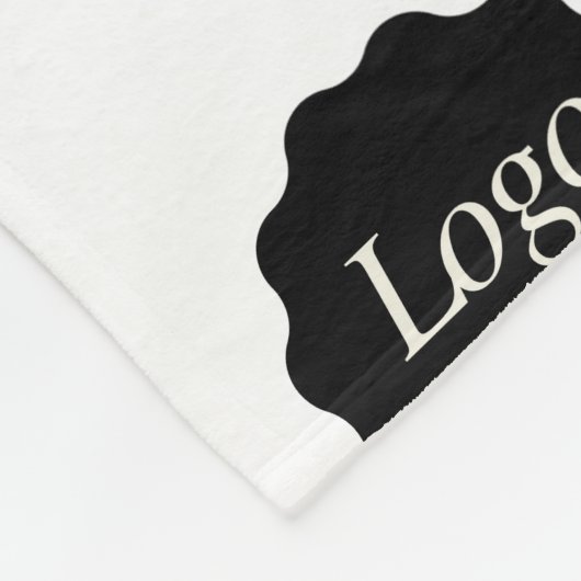 elegante Firma Custom Black Logo Fleecedecke (Ecke)