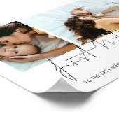 Elegante First Mthers Day 2 Fotos Script Poster (Ecke)