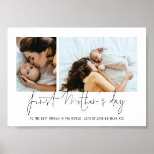 Elegante First Mthers Day 2 Fotos Script Poster