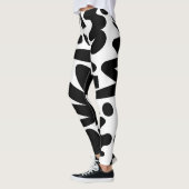 Elegante Fitness Black and White Boho Formen Leggings (Links)