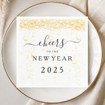 Elegante Fizz-Blasen Prosit Silvester