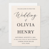 Elegante flache Hochzeitsfeier - 12x18 Inch Einladung (Vorne/Hinten)