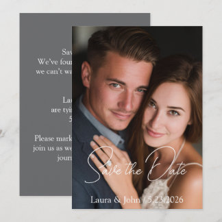 Elegante flache Save-the-Date-Hochzeitseinladung Save The Date