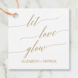 Elegante Flachgoldkalligraphie Gelassen Liebe Glüh Geschenkanhänger