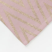 Elegante Flamingo Monogram Rose Gold Fleecedecke (Ecke)