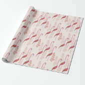 Elegante Flamingos, Gold und Rosa Geschenkpapier (Ungerollt)