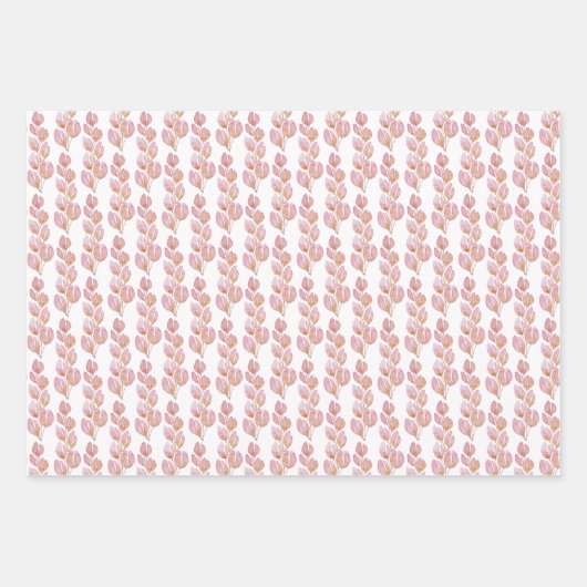 Elegante Flamingos, Gold und Rosa Geschenkpapier Set (Vorderseite 2)