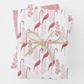 Elegante Flamingos, Gold und Rosa Geschenkpapier Set (Beispiel)