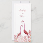 Elegante Flamingos, Gold und Rosa Karte (Vorderseite)