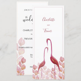 Elegante Flamingos, Gold und Rosa Karte