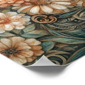 Elegante Flapper Lady aus den 20er Jahren des 20.  Poster (Ecke)