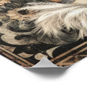 Elegante Flapper Lady der 1920er Jahre Poster (Ecke)