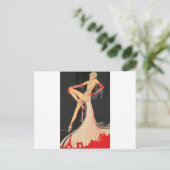 Elegante Flapper Postkarte (Stehend Vorderseite)