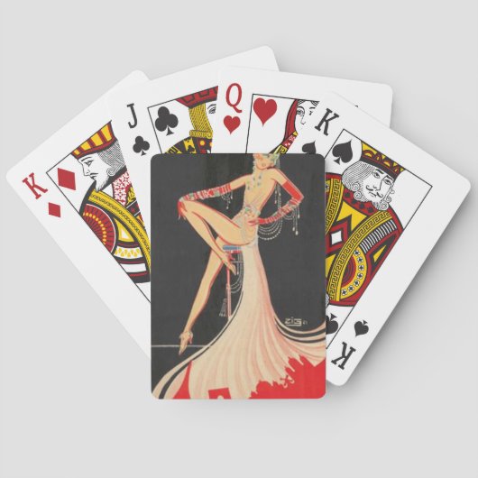 Elegante Flapper Spielkarten (Rückseite)