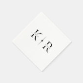 Elegante Flare-Monogramm-Hochzeit Serviette (Ecke)