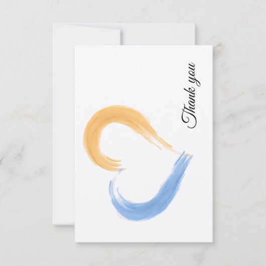 Elegante Flat Dankeschön Karte (Vorderseite)