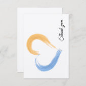 Elegante Flat Dankeschön Karte (Vorne/Hinten)