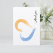 Elegante Flat Dankeschön Karte (Stehend Vorderseite)