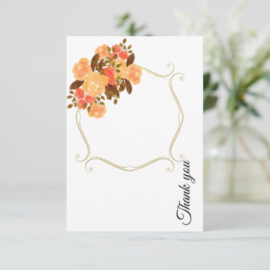 Elegante Flat Dankeschön Karte (Stehend Vorderseite)