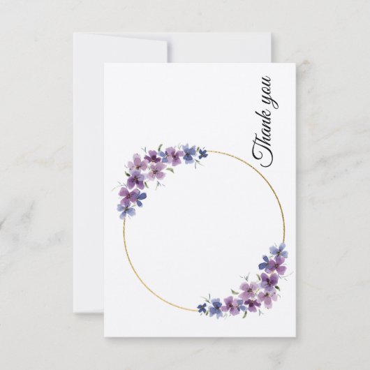 Elegante Flat Dankeschön Karte (Vorderseite)