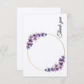 Elegante Flat Dankeschön Karte (Vorne/Hinten)