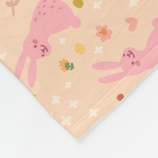 Elegante Fleece-Decke Watercolor-Ostern-Muster-| Fleecedecke (Ecke)