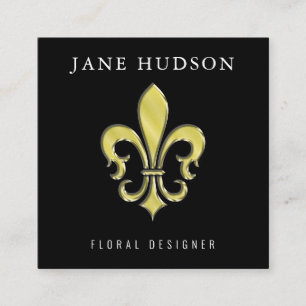 Elegante Fleur-de-Lis-Gestaltung Visitenkarte