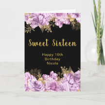 Elegante Flieder- und Goldblumen Sweet Sixteen