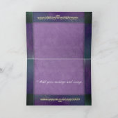 Elegante Flieder und lila Monogrammkarten (Innenseite)