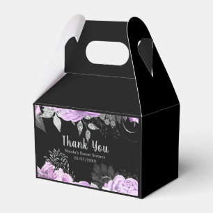 Elegante Flieder- und Silberblumen Sweet Sixteen Geschenkschachtel