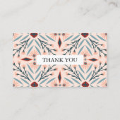 Elegante Fliesen Geometric Pink Order Danke Yo Visitenkarte (Rückseite)