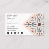 Elegante Fliesen geometrische rosa Schönheit Visitenkarte (Vorderseite)